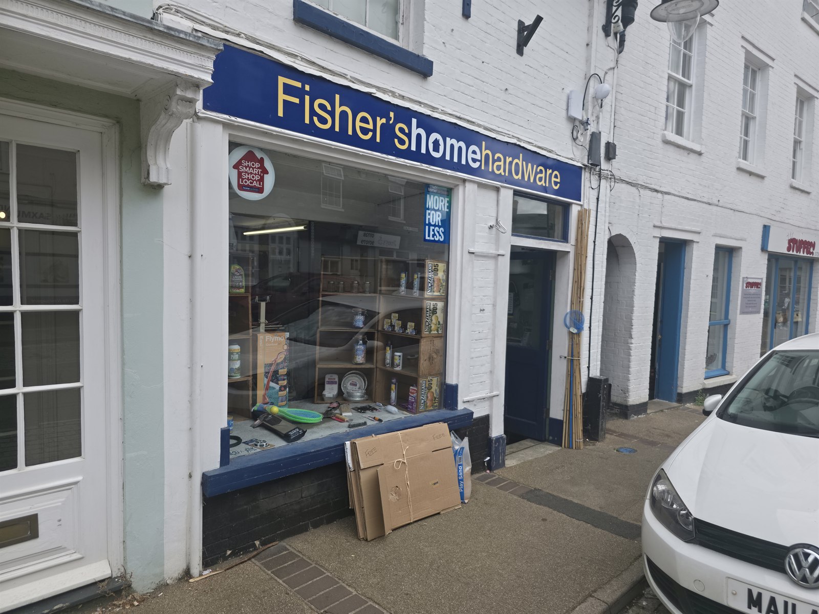 Fisher Home Hardware storefront on Saxmundham High Street
