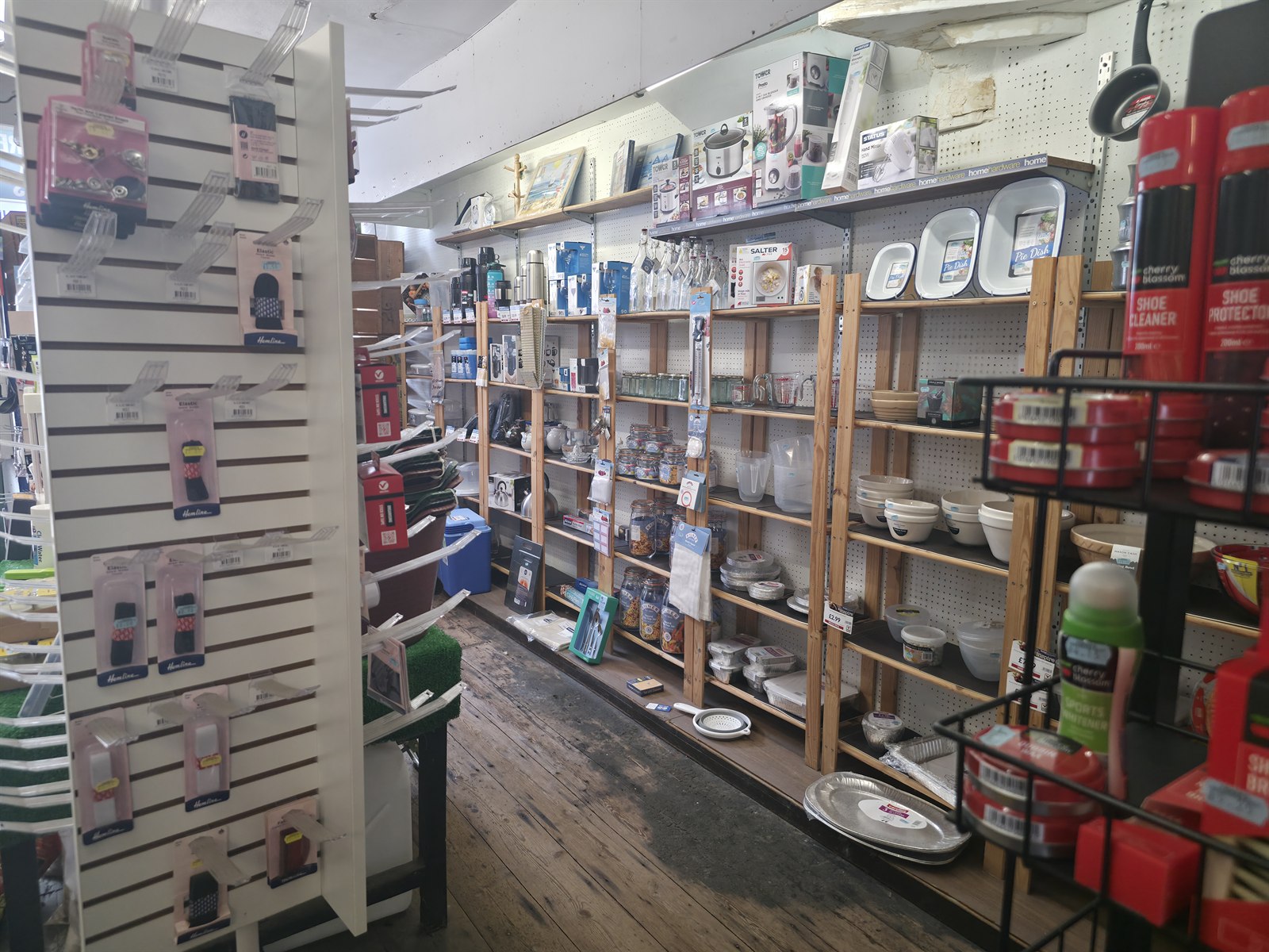Inside Fisher Home Hardware — well-stocked aisles and products